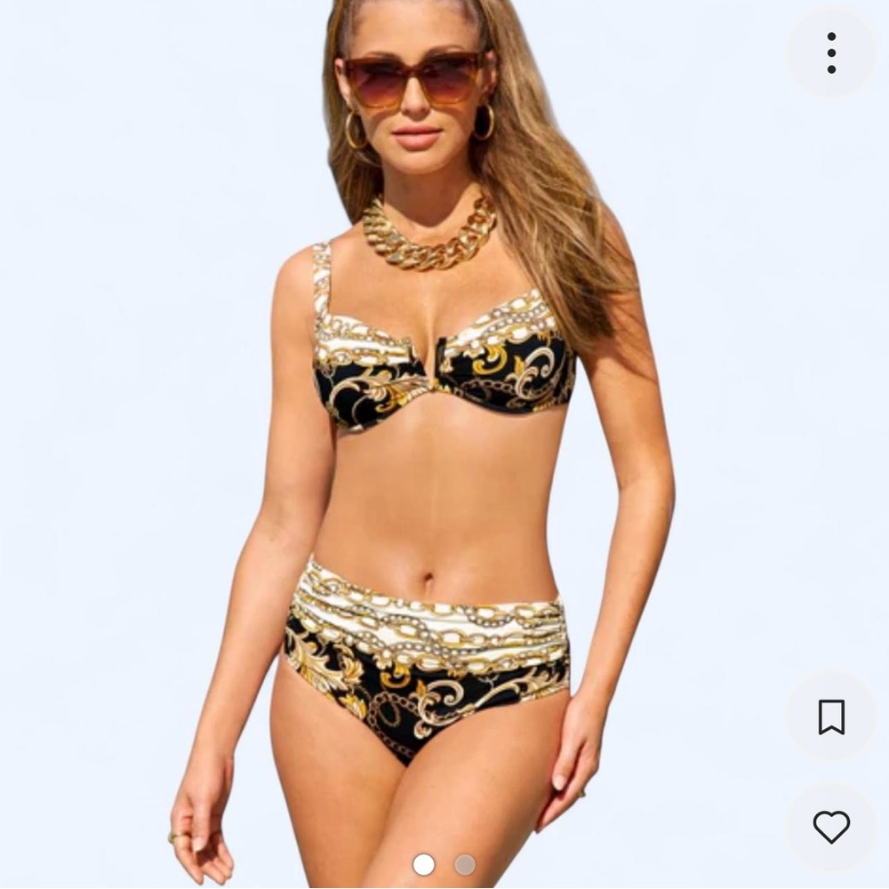 Elegant Black and Gold Women's Bikini